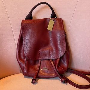 Red Coach Mini Backpack